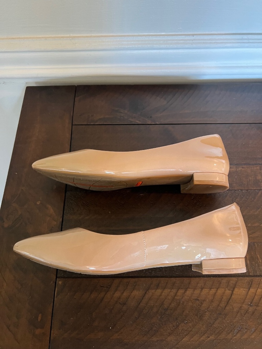 Rockport Total Motion Flats - Nude/Taupe Patent - Size 7.5
